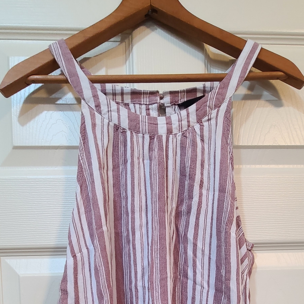 Torrid White & Mauve Stripe Goddess Tank Size 2